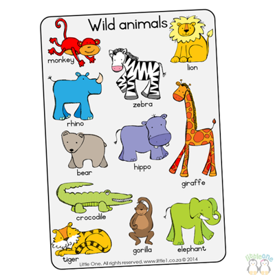 Picture of Theme Wall Chart - Wild Animals