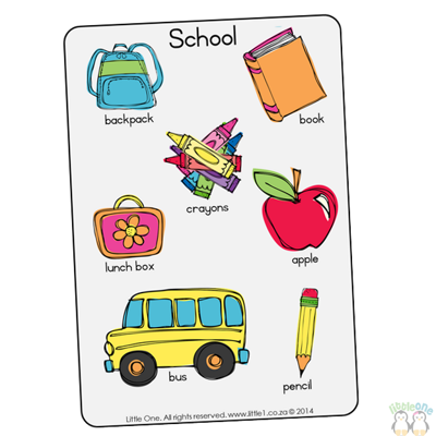 Picture of Theme Wall Chart - School