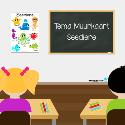 Picture of Tema Muurkaart {Seediere}