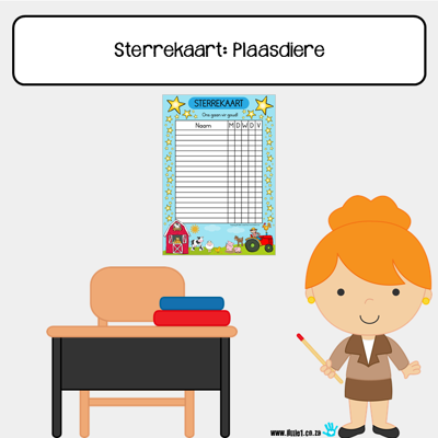 Picture of Sterrekaart {A3}: Plaasdiere