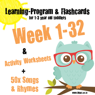 Picture of Learning Program & Flashcards Week 1-32 + Activity Worksheets + Songs & Rhymes